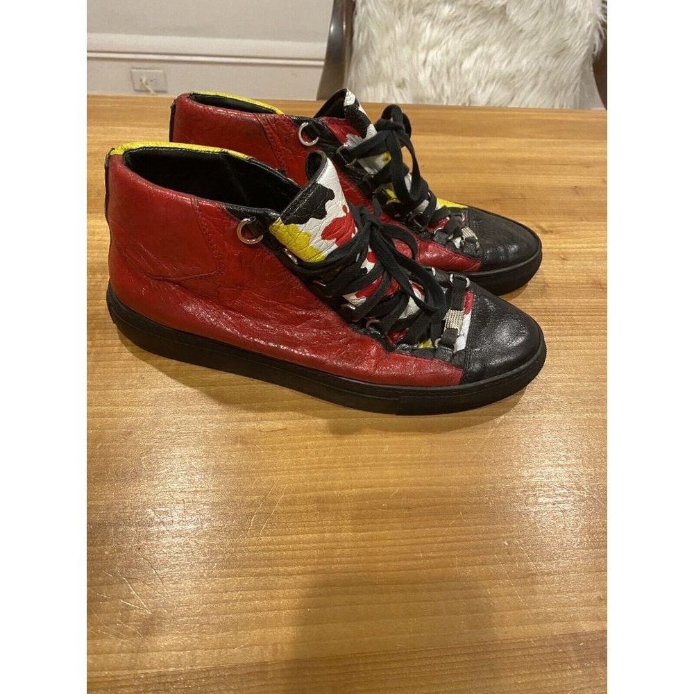 Balenciaga Arena Sneakers Red and Yellow size 41 see description